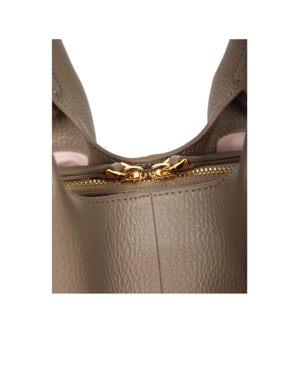 Coccinelle Natural Grained-Leather Tote Bag