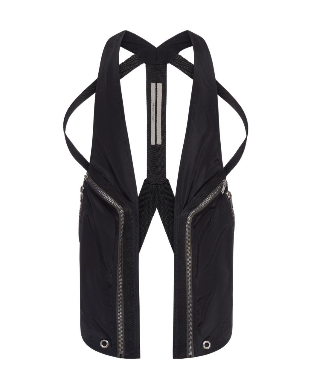 Rick Owens Black Bauhaus Zip Vest for men