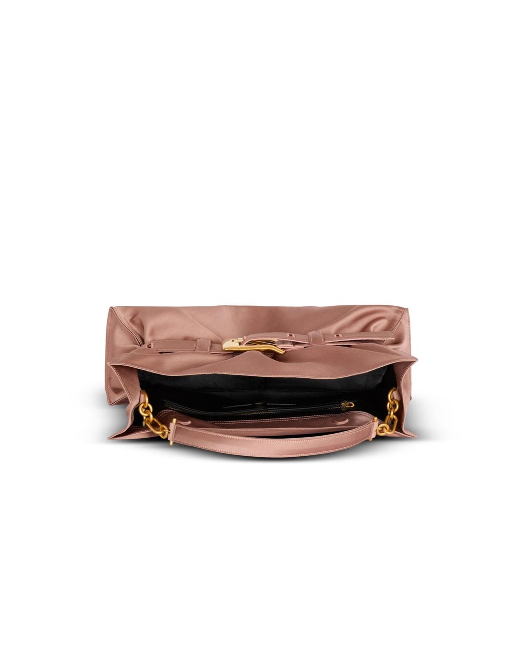 Balmain Pink Satin Anthem Medium Bag