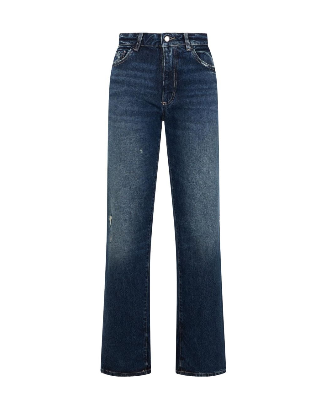 ICON DENIM Blue Didi High-Waist Straight Jeans