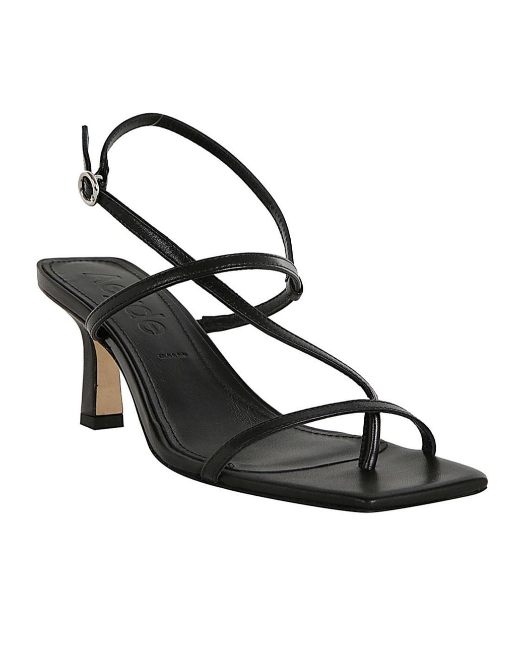 Aeyde Metallic Elise T-Bar Strap Sandals