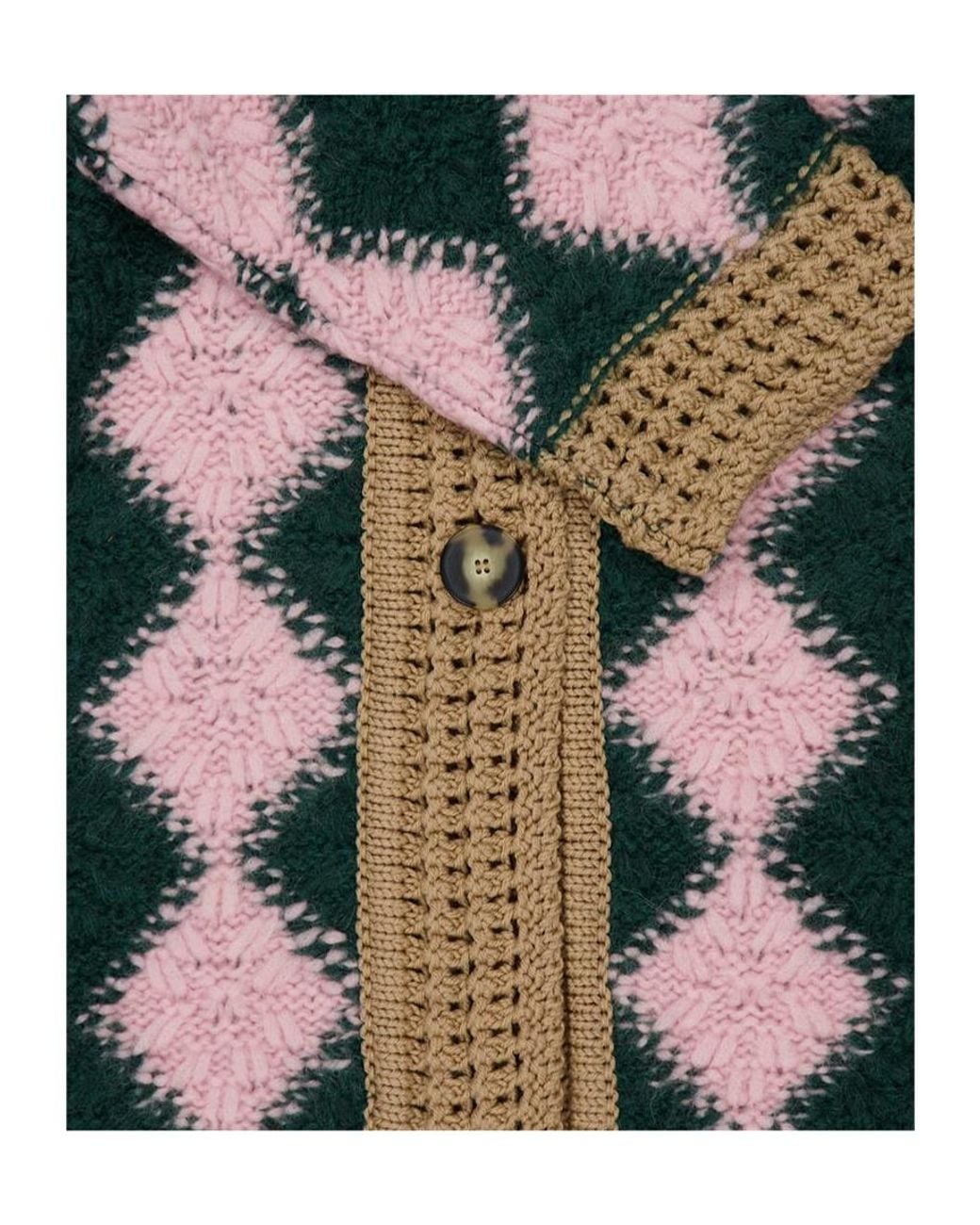 LaDoubleJ Blue La Doublej Crochet Bowling Cardigan