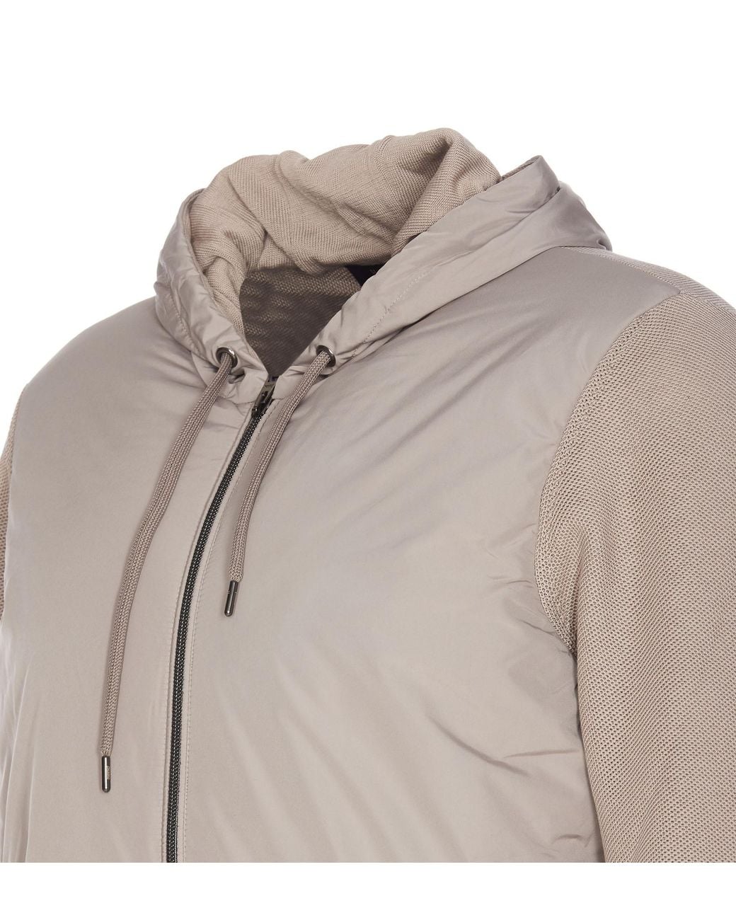 Herno Multicolor Zip-Up Hooded Drawstring Jacket for men