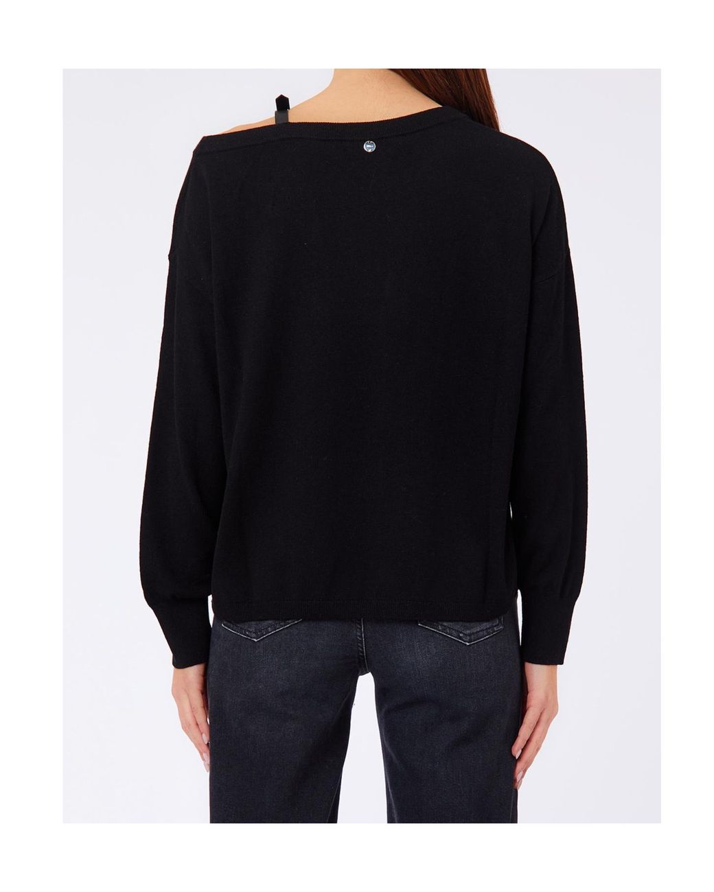 Liu Jo Black Strap Detail Knitted Sweater