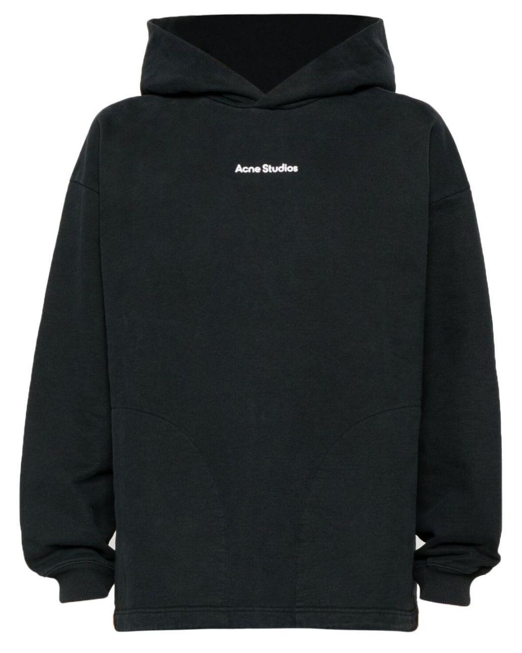 Acne Blue Logo Printed Oversized Hoodie