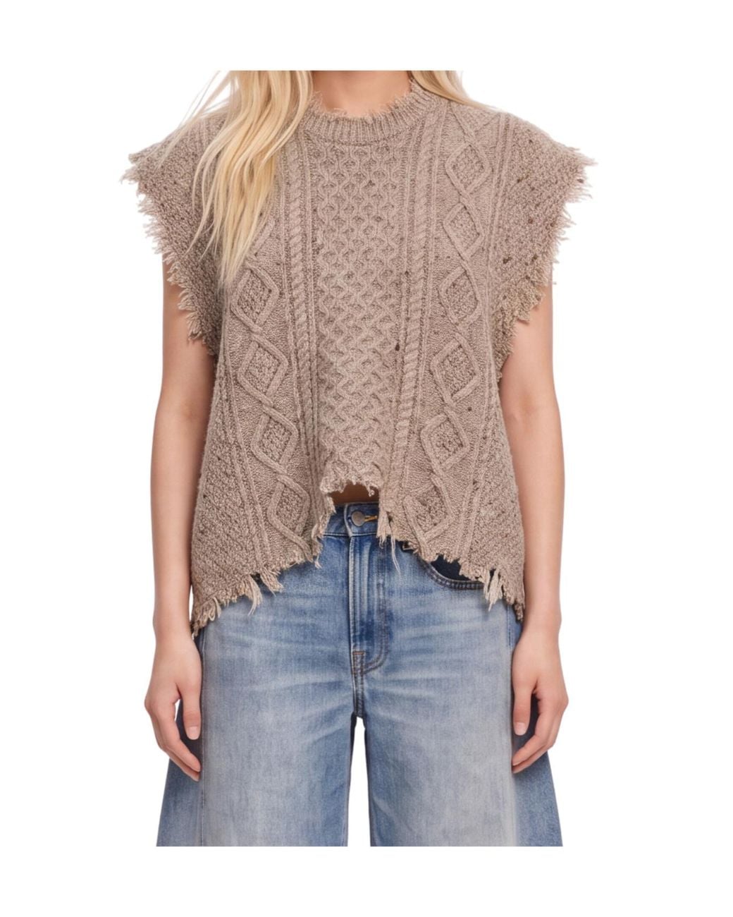 R13 Gray Crew-Neck Tank Top