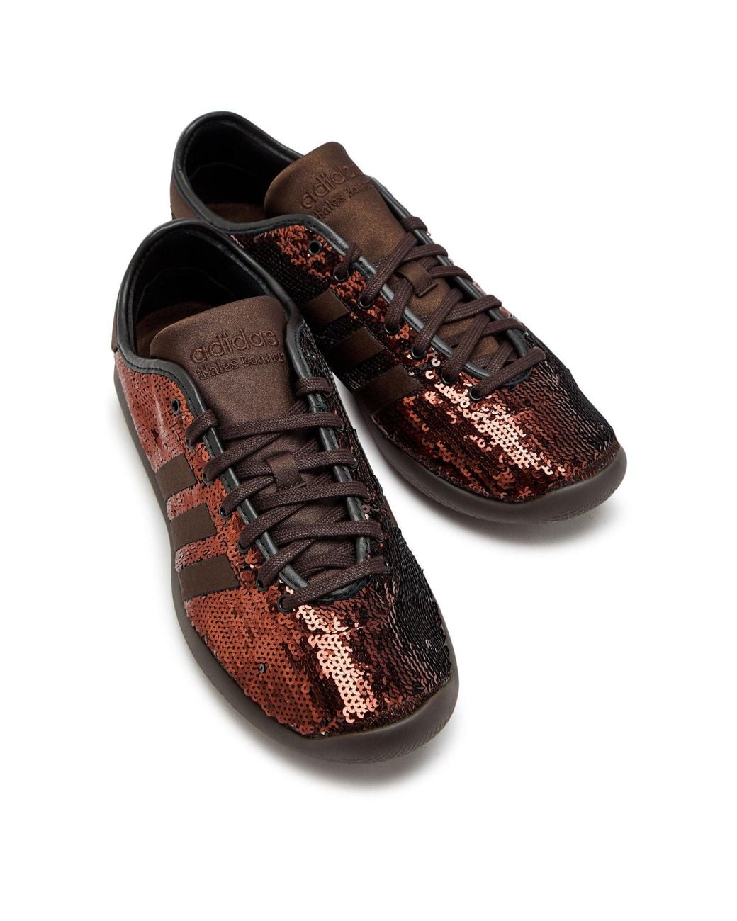 Adidas Originals Brown Sequin Lace-Up Shoe for men