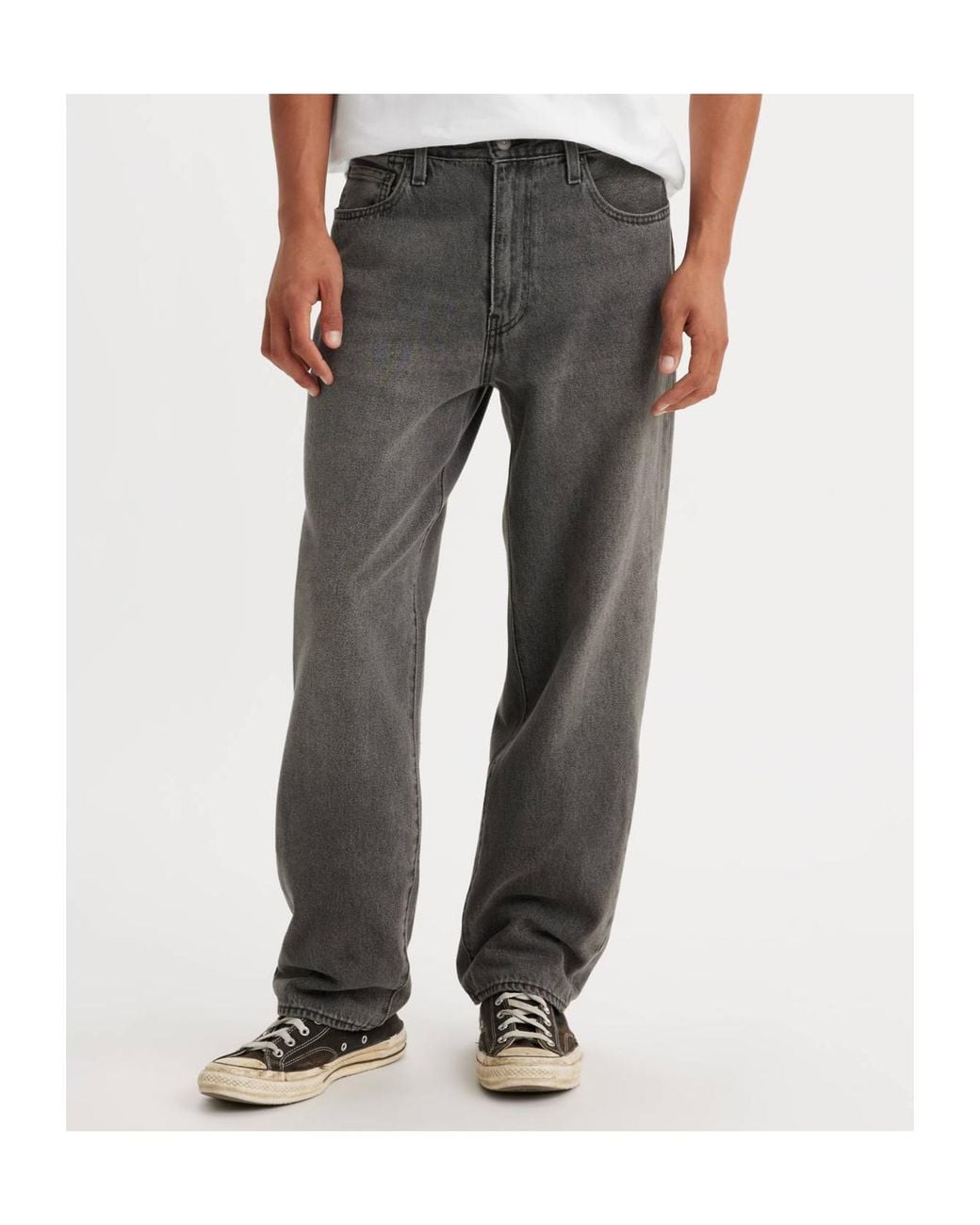 Levi's Gray 568 Relaxed Loose Jeans for men