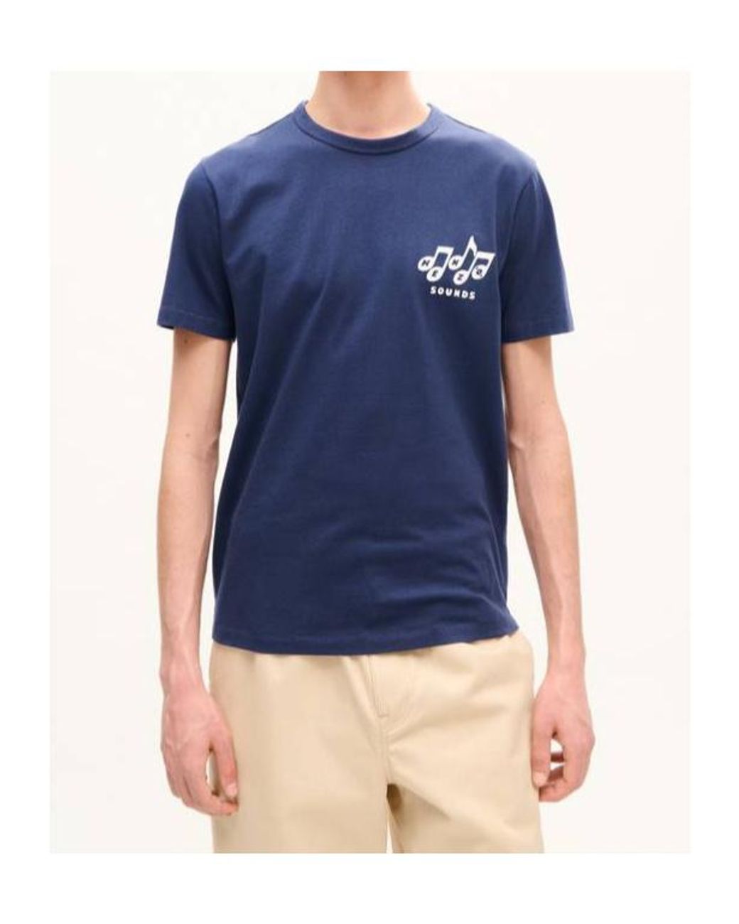 KENZO Blue Sounds' Embroidered Slim T-Shirt for men