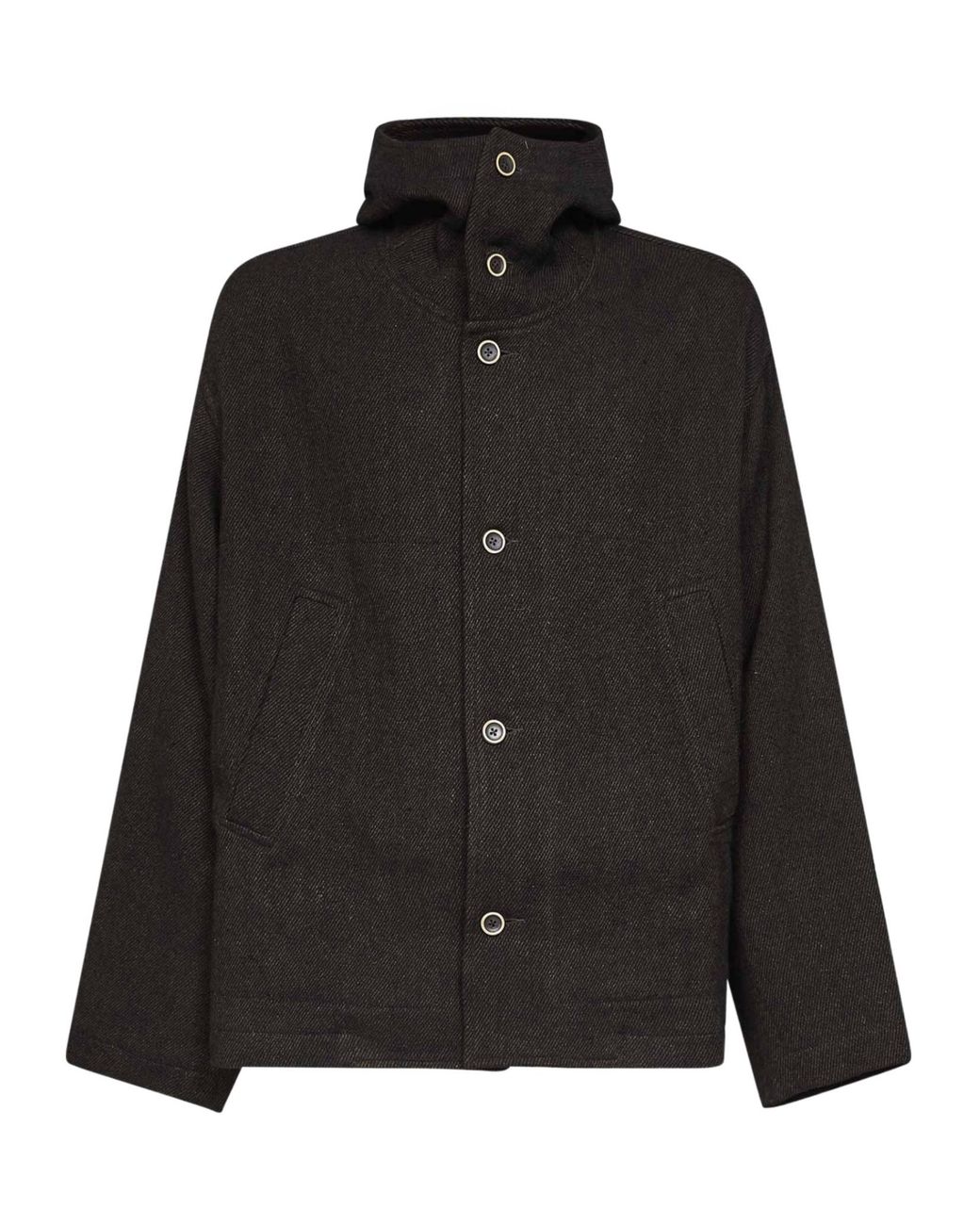 Uma Wang Black And Twill Juto Hooded Jacket for men