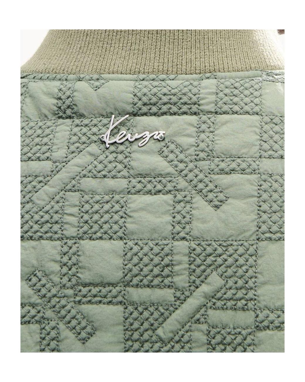 KENZO Green 'Gram' Quilted Gilet for men