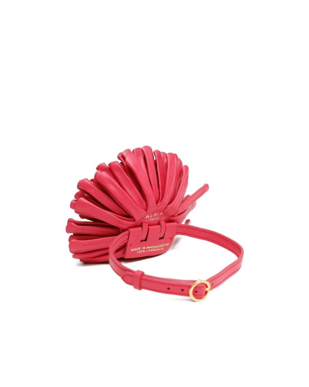 Alaïa Red Leather Flower Choker