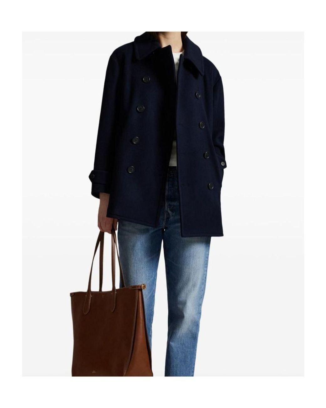 Polo Ralph Lauren Blue Double-Breasted Peacoat