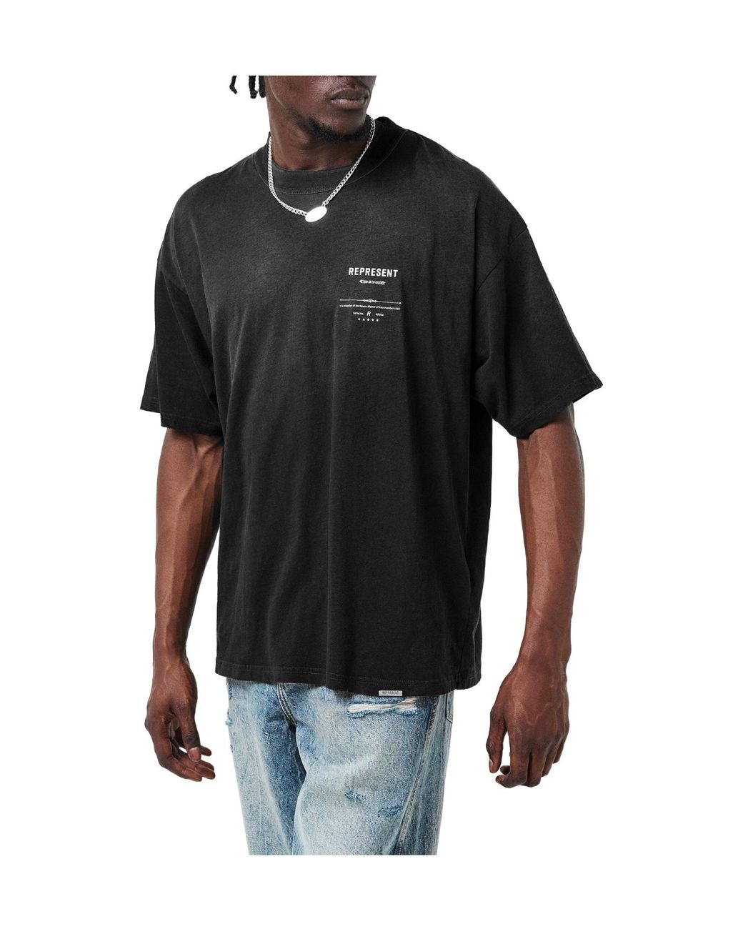 Represent Black Jersey T-Shirt for men