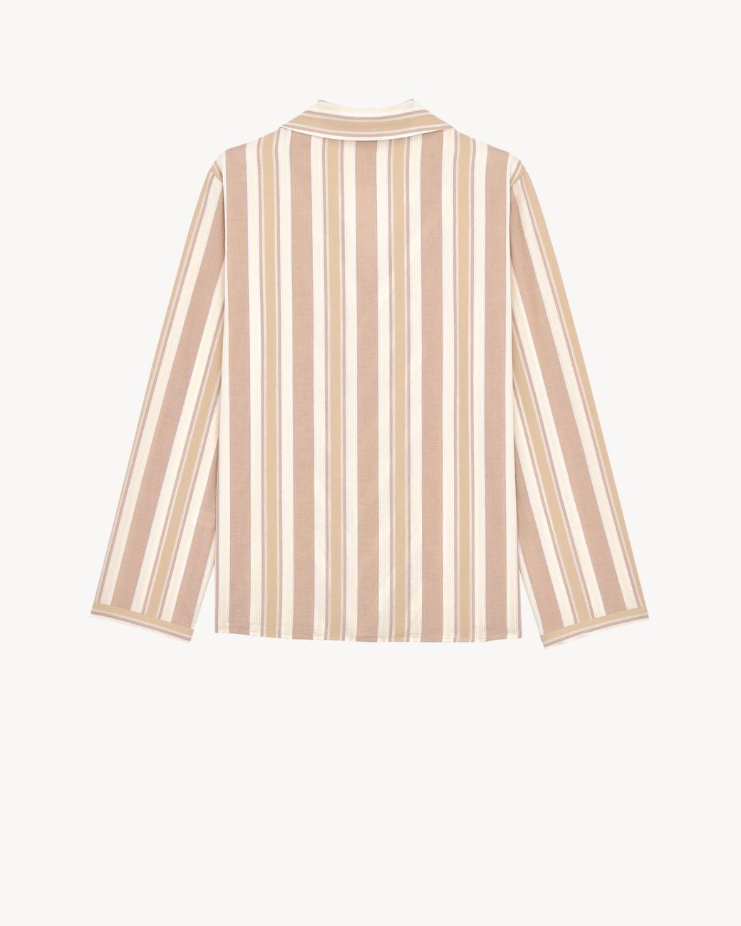 Saint Laurent Natural Striped Button-Up Pajama Top