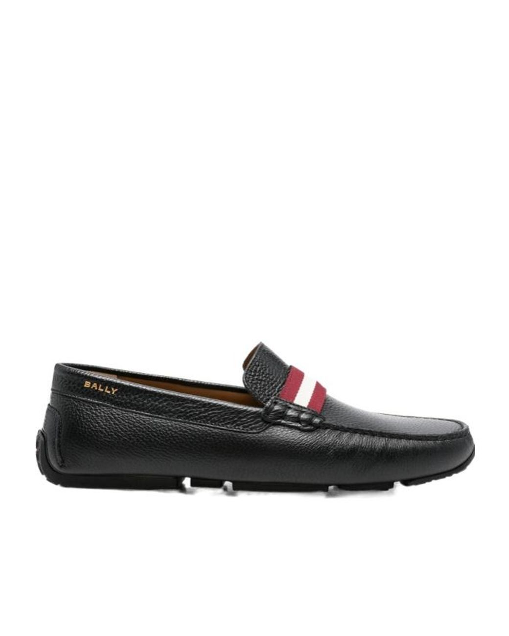 Bally Striped Loafers in Black for Men | Lyst