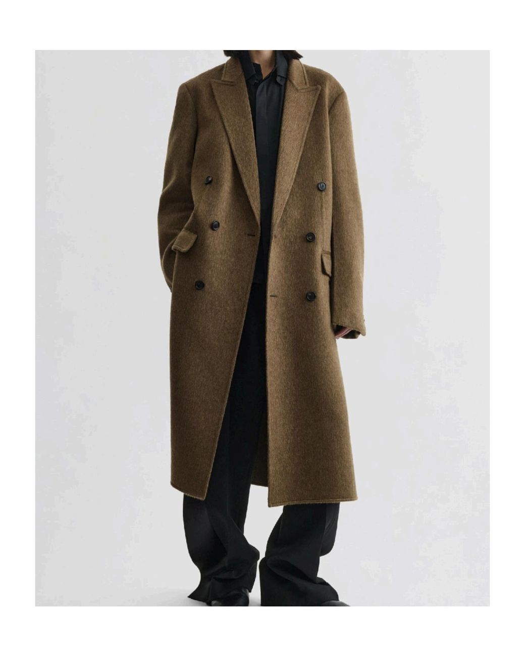 Phoebe Philo Brown Wool Double-Breasted Coat