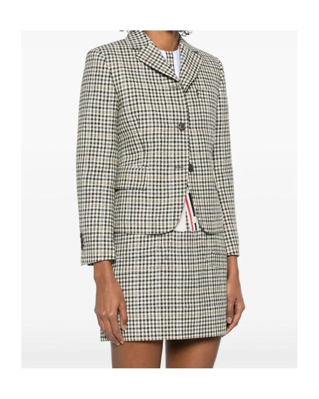 Thom Browne Gray Gunclub-Check Jacket