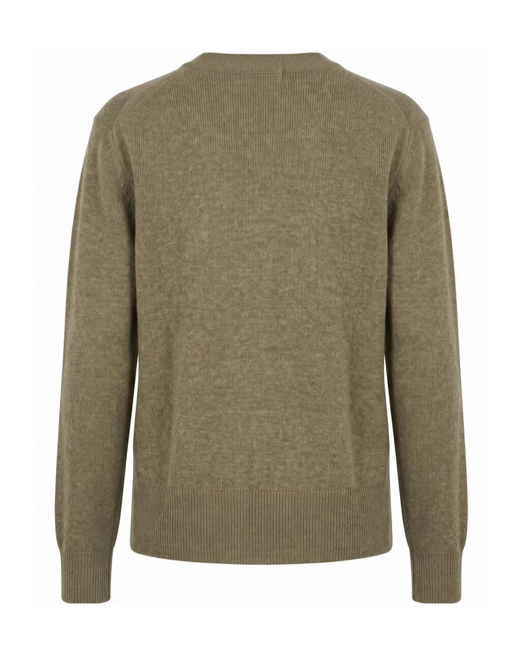 Not Shy Green Side-Slit Cashmere Sweater