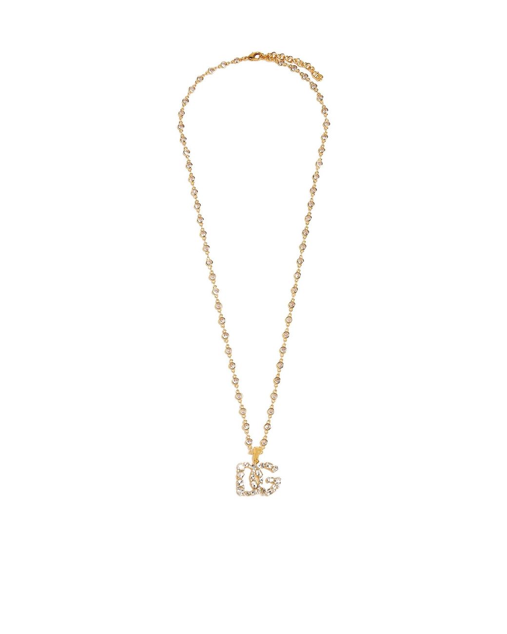 Dolce & Gabbana White Dg Embellished Necklace