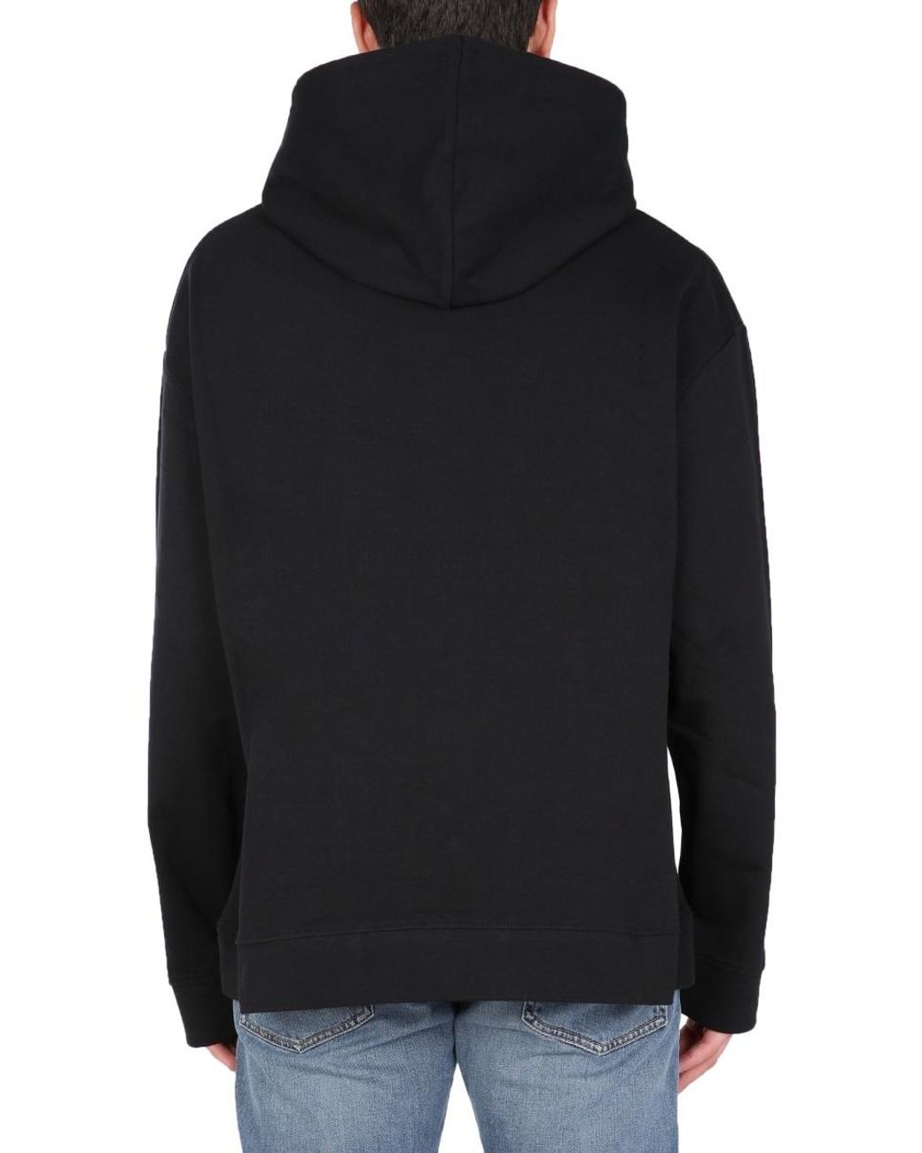 Raf Simons Black Slogan Patches Hoodie for men