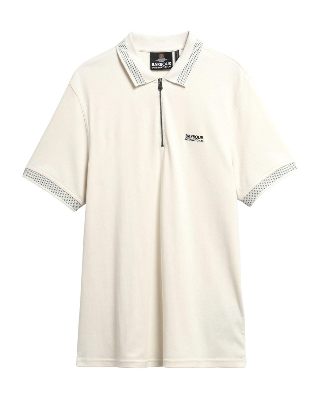 Barbour White Short-Sleeved Polo Shirt for men