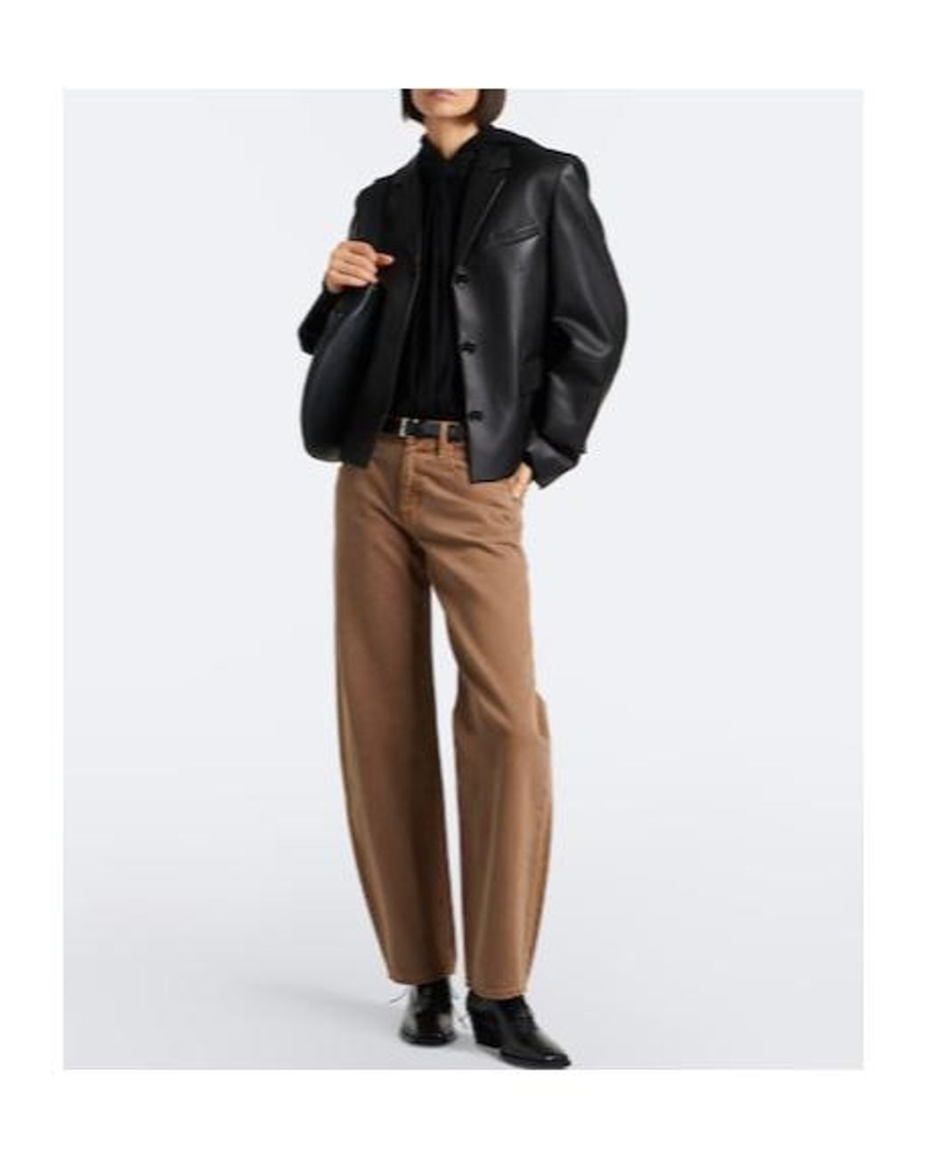 SLVRLAKE Denim Brown Jamie Wide-Leg Jeans