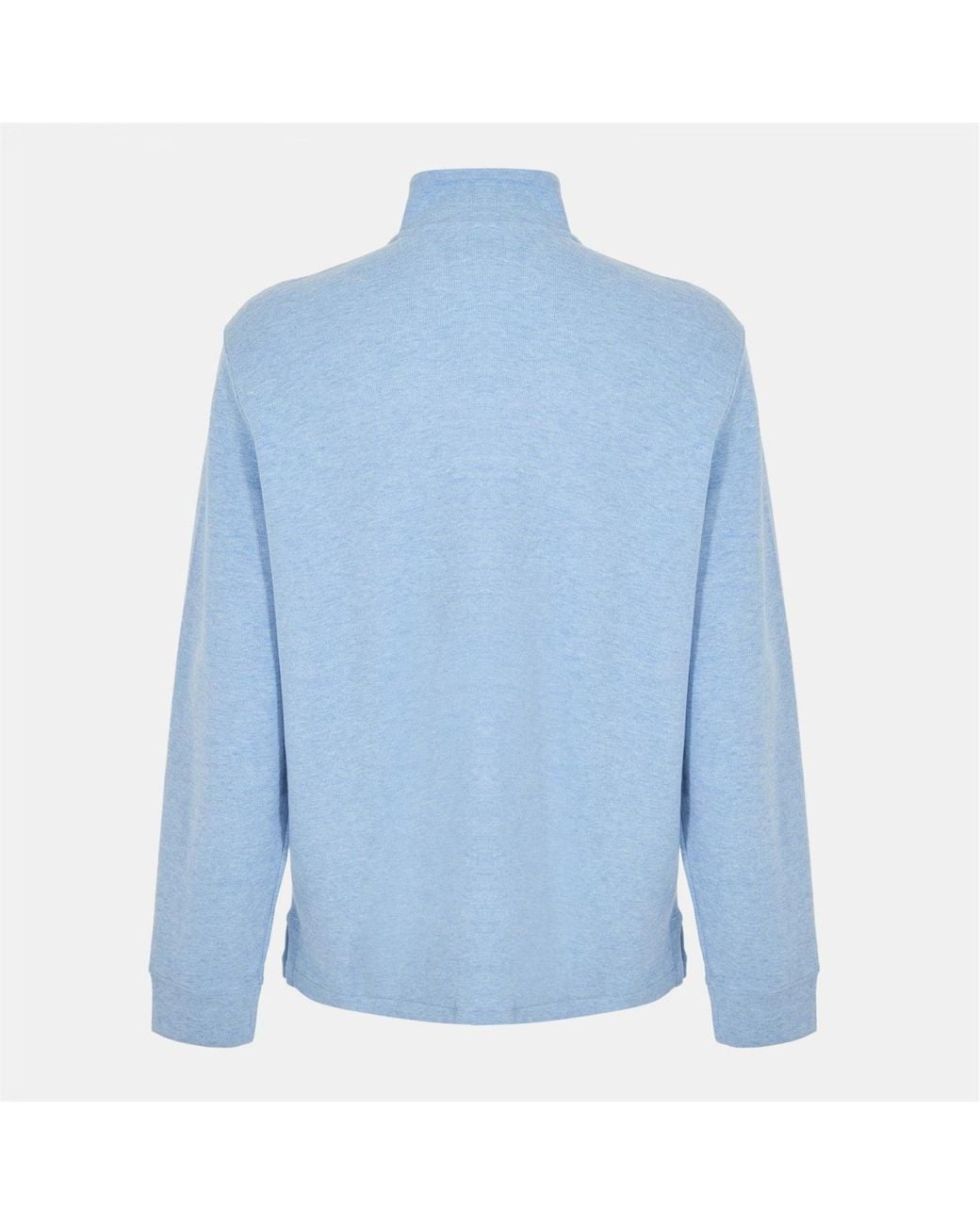Polo Ralph Lauren Blue Estate Fleece Quarter Zip Sweater for men