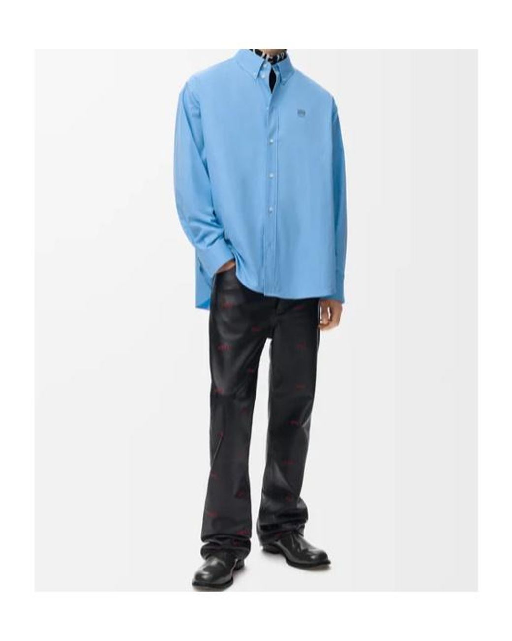 Loewe Blue Long-Sleeved Shirt for men