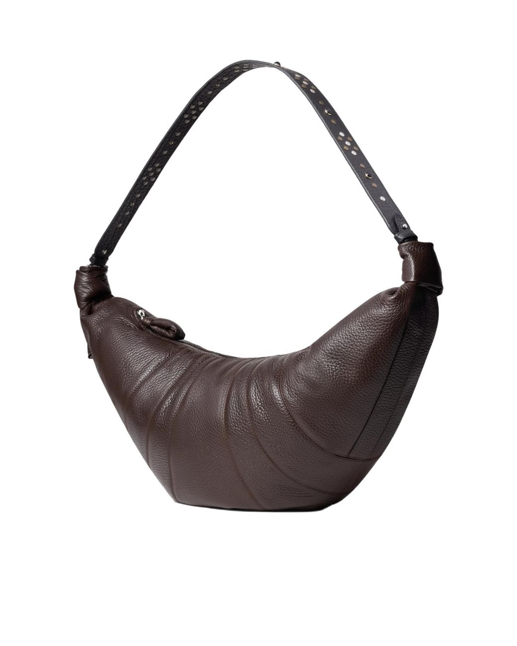 Lemaire Brown Large Croissant Knotted Shoulder Bag