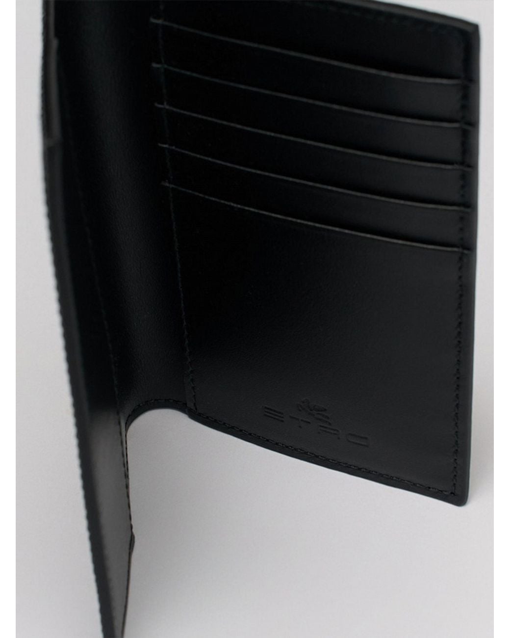 Etro Black Arnica Paisley-Print Card Holder for men
