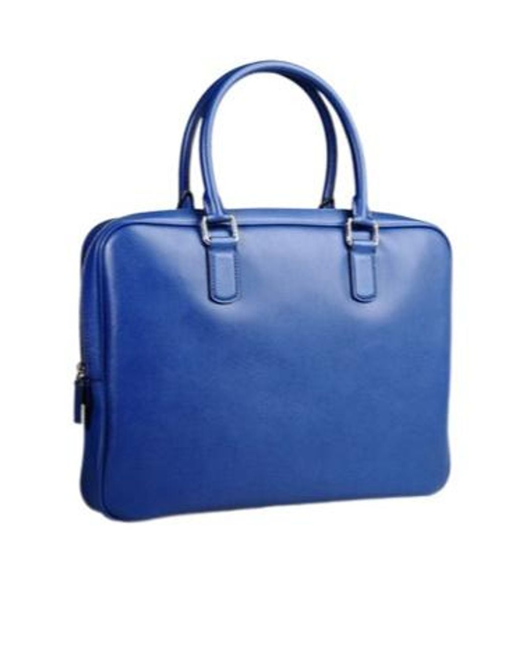 Giorgio Armani Blue Simple Cross-Pattern Briefcase for men
