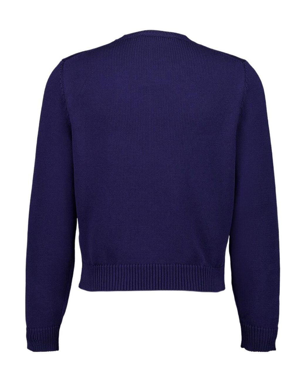 Marni Blue Logo-Embroidered Sweater for men