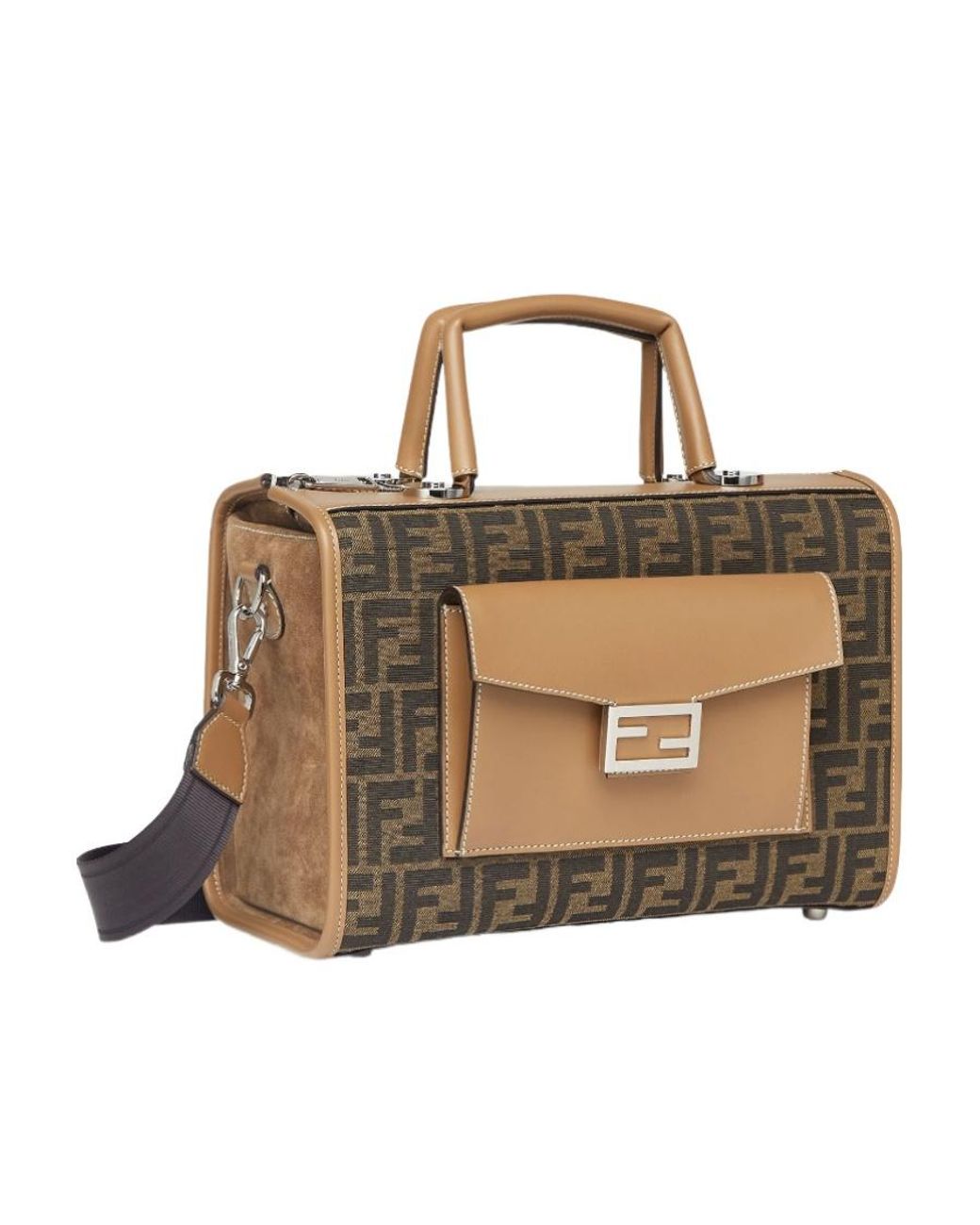 Fendi Metallic Ff Fabric Bag for men