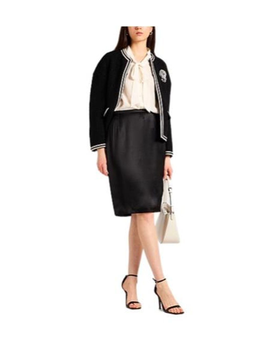 Saint Laurent Black Midi Skirts