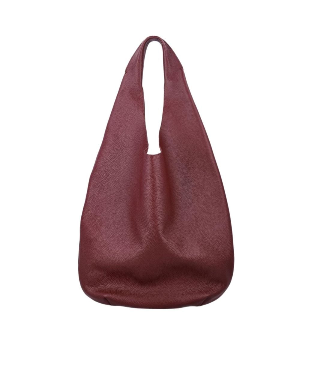 A.P.C. Red Le Neige Grained Tote Bag