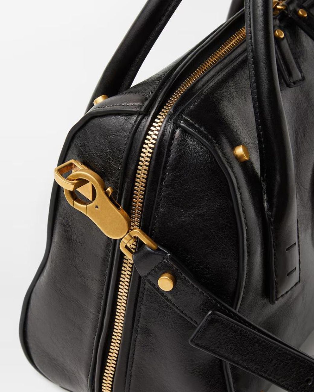 Versace Black Romy Logo Patch Tote Bag