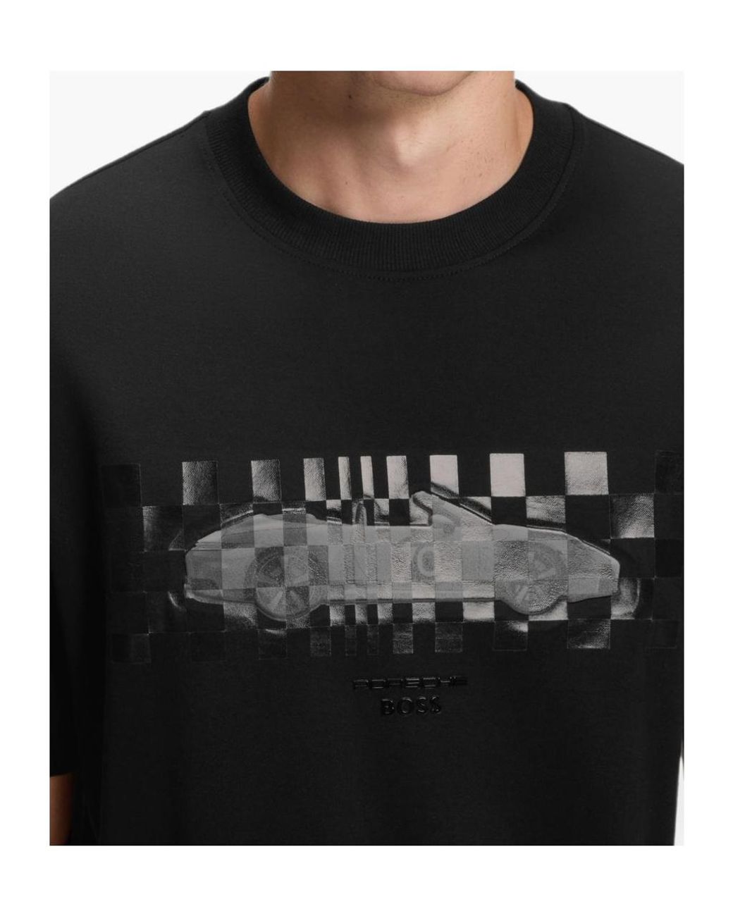 Boss Black X Porsche T-Shirt With Glossy Artwork for men