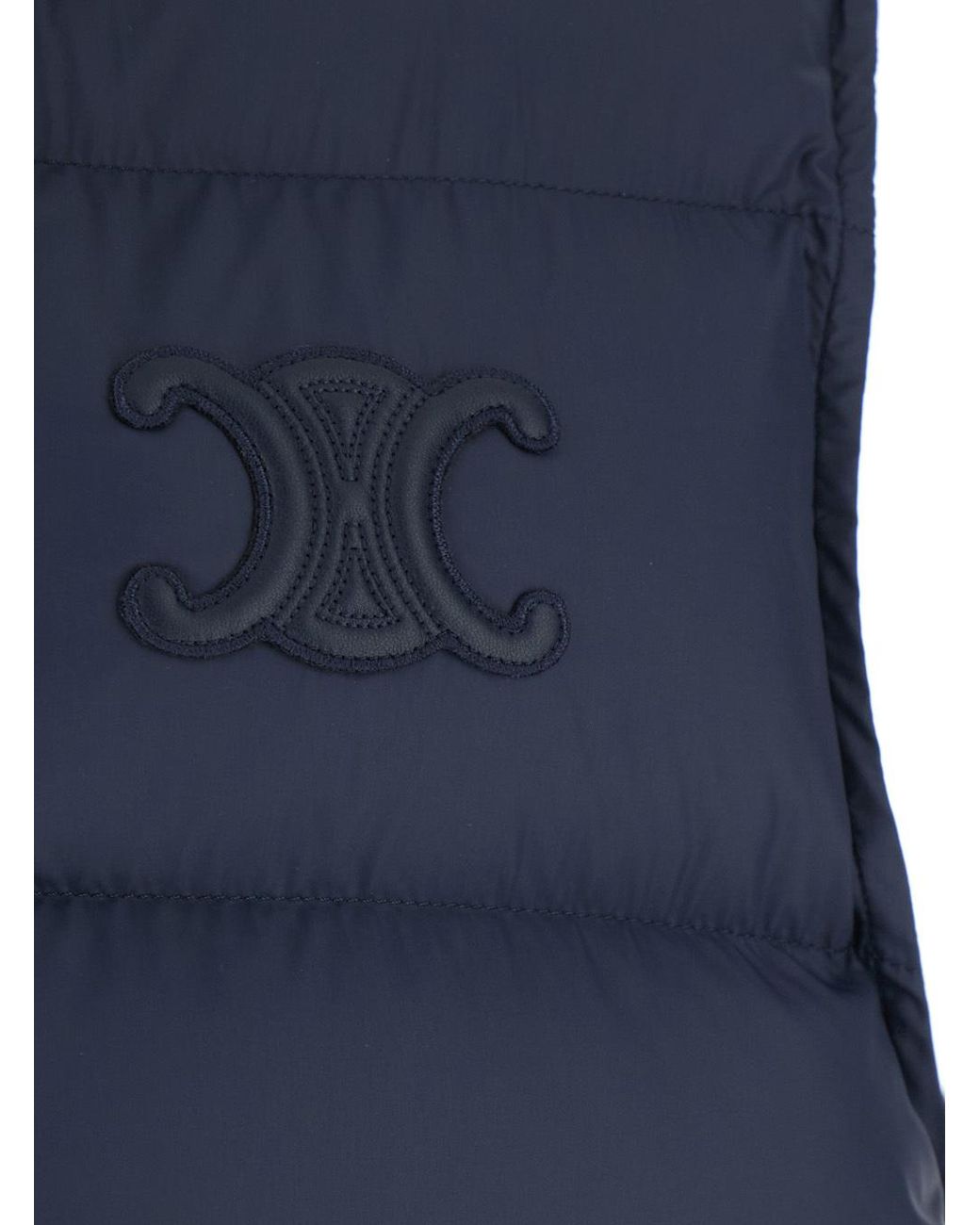 Céline Blue Oversized Sleeveless Down Jacket
