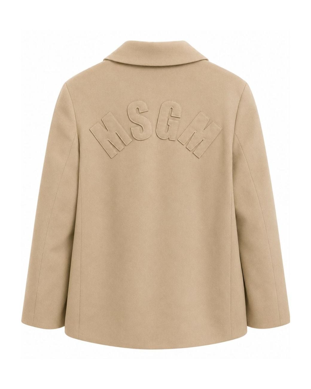 MSGM Natural Jacket With A Logo