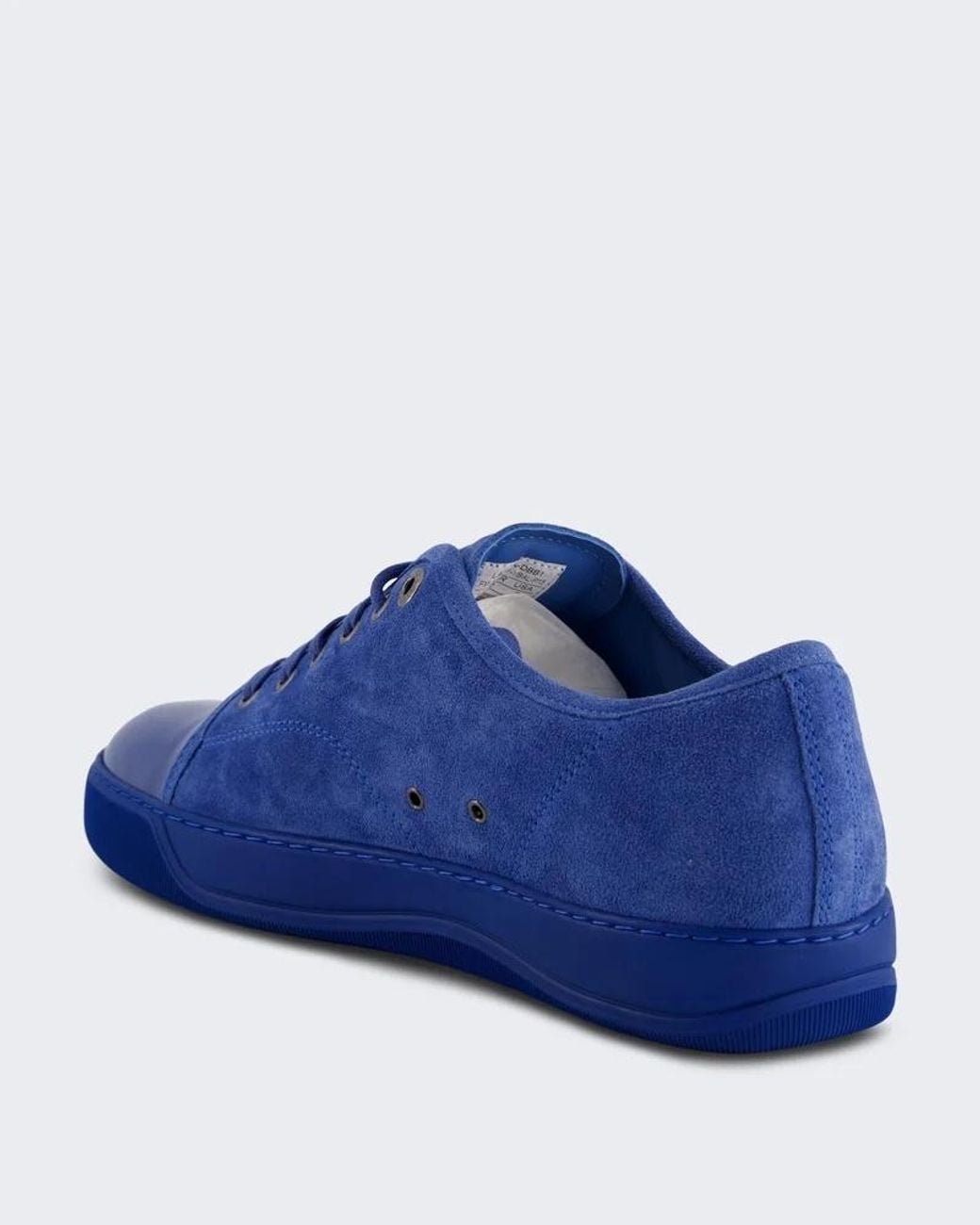 Lanvin Blue Lace-Up Panelled Sneakers for men