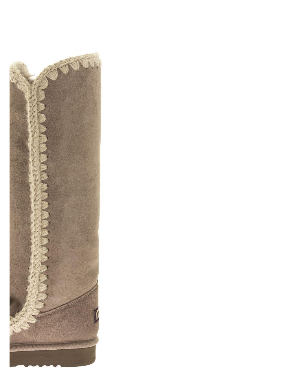 Mou White Hand-Crocheted Eskimo Boots