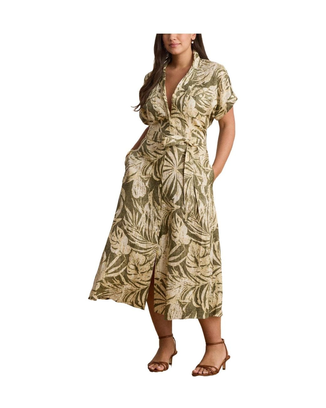 Ralph Lauren Metallic Minimalist Shirt Dress