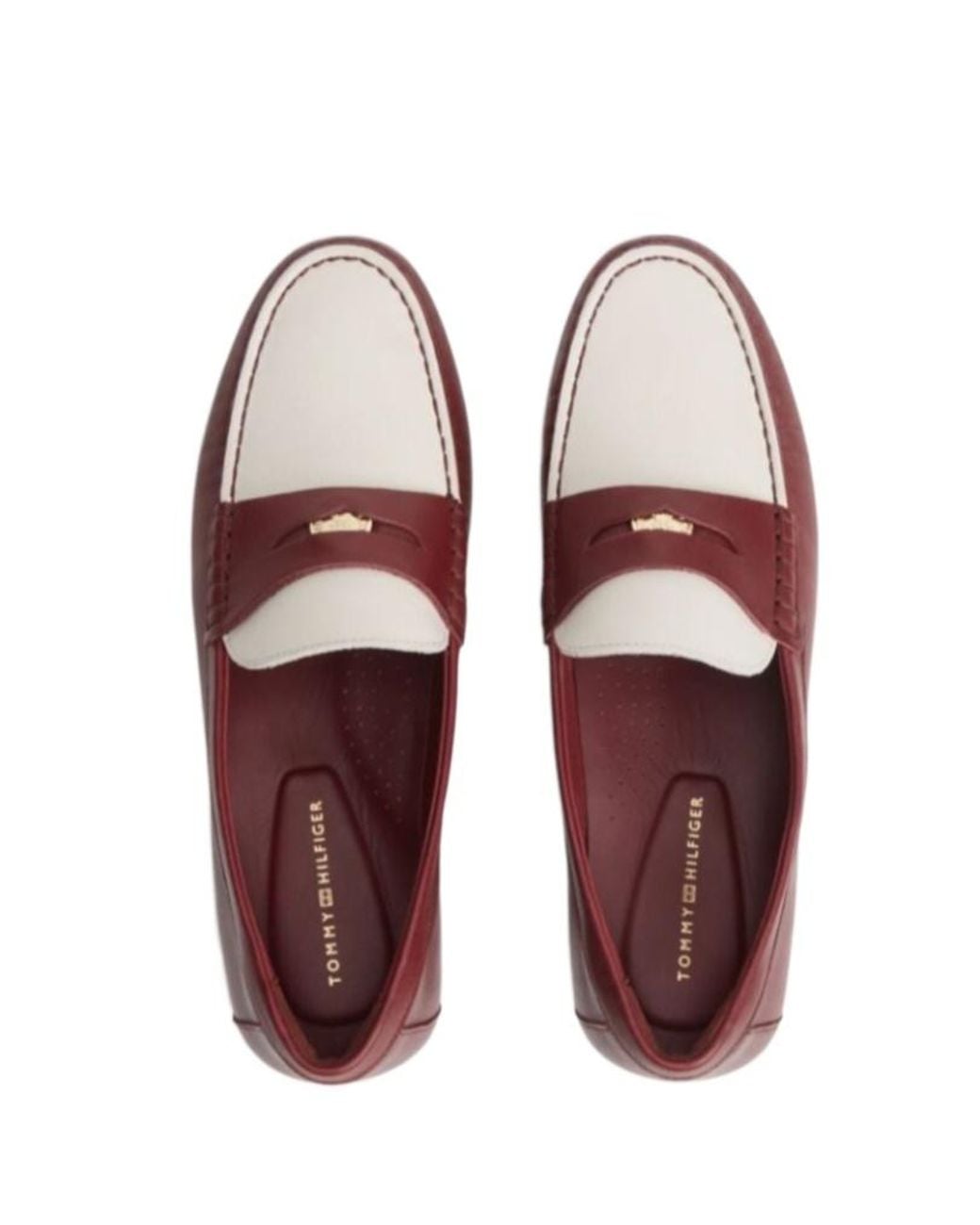 Tommy Hilfiger Red Penny Loafer Flat Shoes