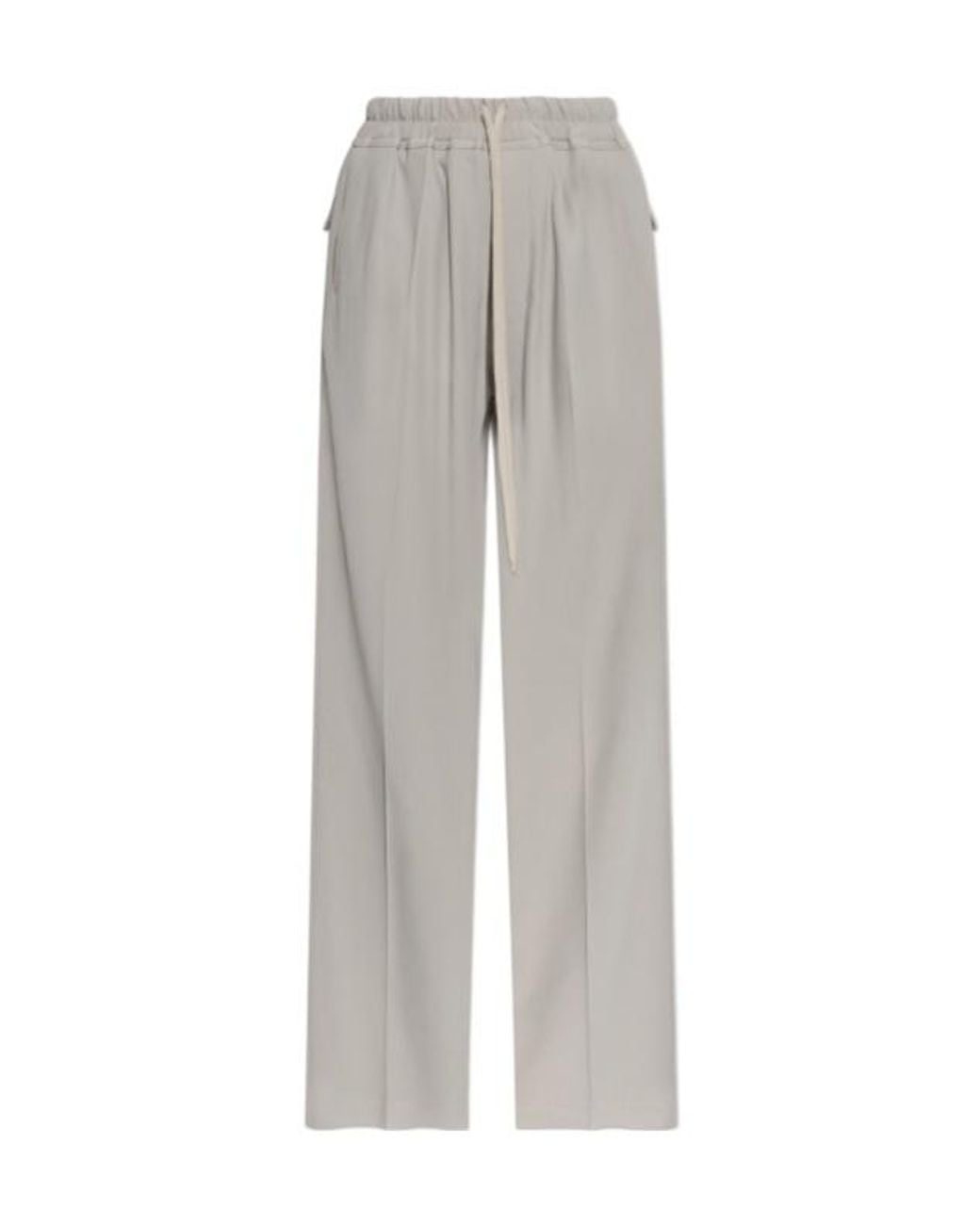 Rick Owens Gray Wide Trousers