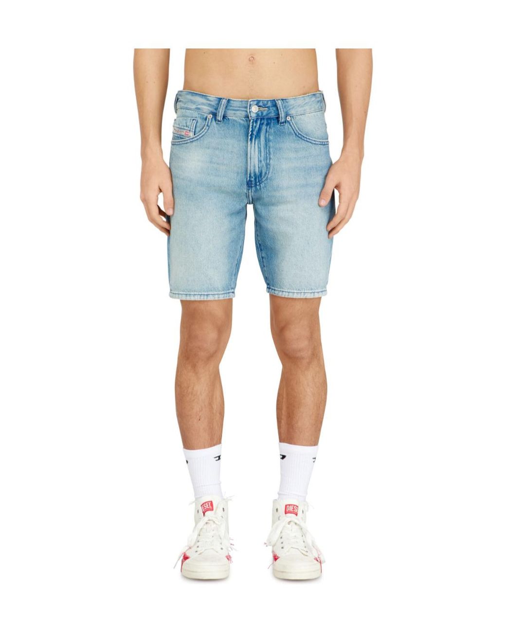 DIESEL Blue D-Fin Slim Denim Shorts for men