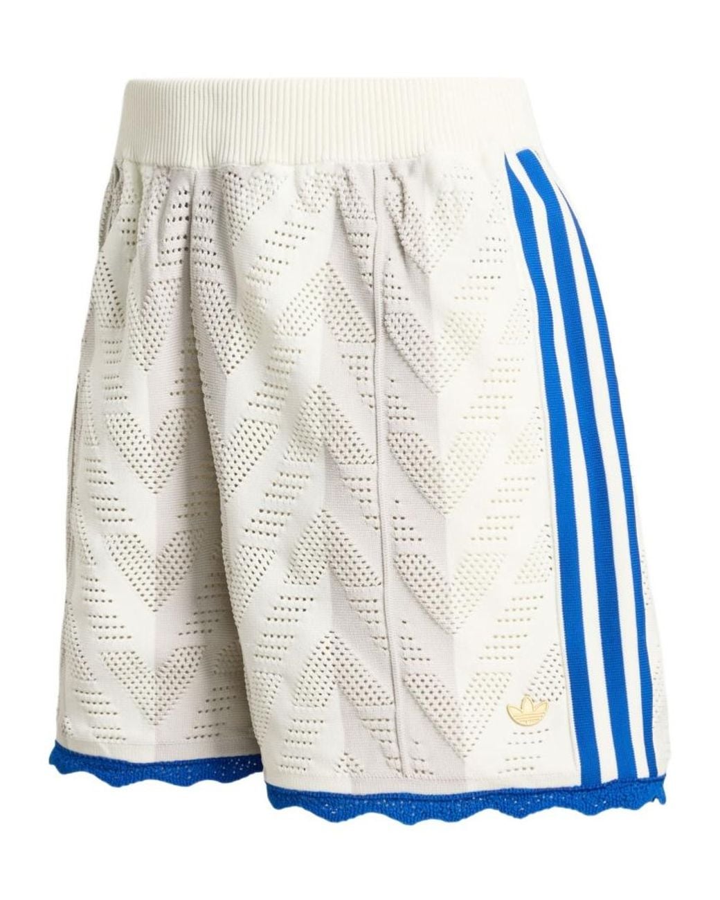 Adidas Originals Blue Logo Trim Knit Shorts