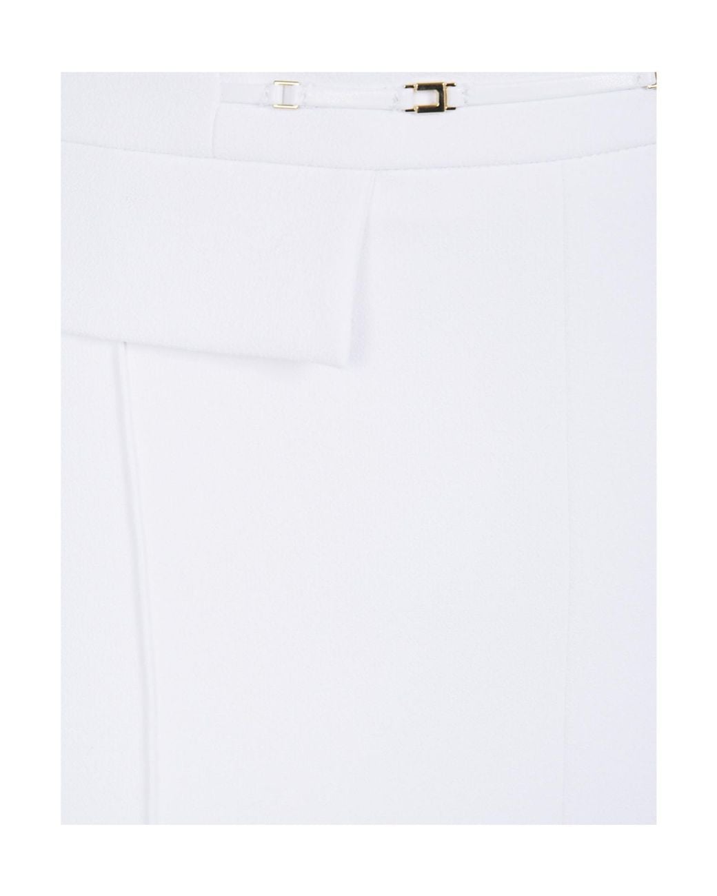 Elisabetta Franchi White Flared Tailored Pants
