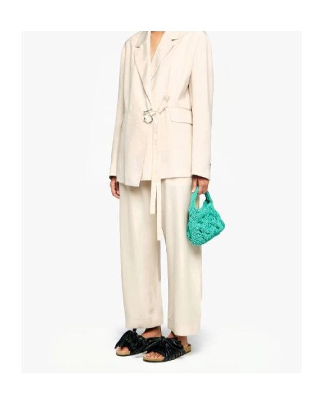 J.W. Anderson Natural Jw Anderson Fold-Over Trousers