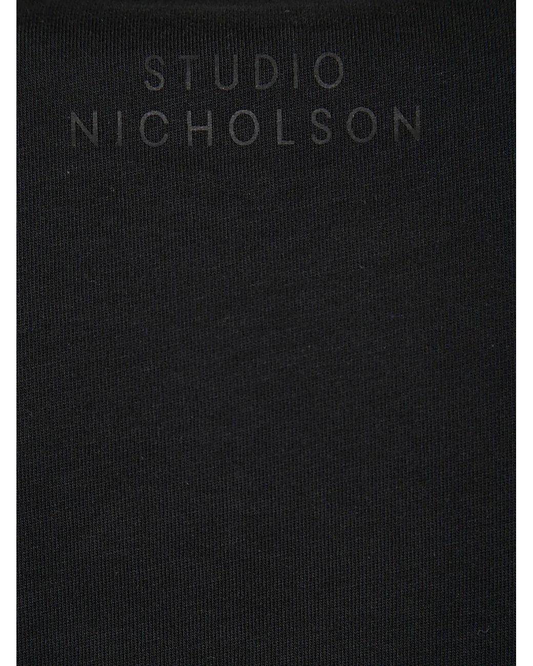 Studio Nicholson Black Loop Cropped Sweatshirt